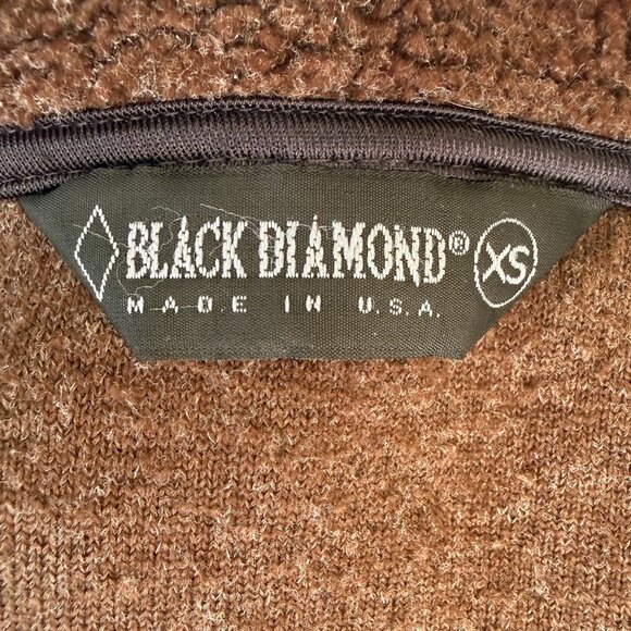 Black Diamond brown sleeveless soft zip up collared vest women's size XS - Picture 9 of 10